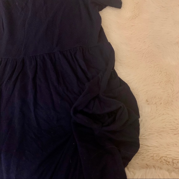 Navy Blue Maxi T-shirt Dress - Picture 5 of 7